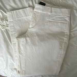 White crop pants